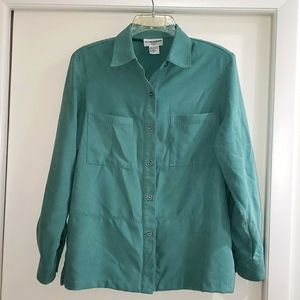 Alfred Dunner Green Button Down